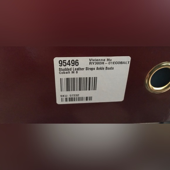 Vivienne Hu SQUARE TOE STRAPPED LEATHER CAGE SANDALS-COBALT SZ 8 NWT - Picture 4 of 8